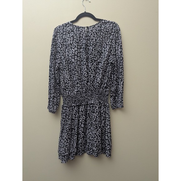 Rails Dress Womens M Inez Mini Batik Cheetah Animal Print Smocked 3/4 Length - Picture 7 of 10